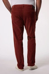 Men Plus Chinohose 5-Pocket Straight Fit Braun/Dunkelrot/Bordeaux/Rot