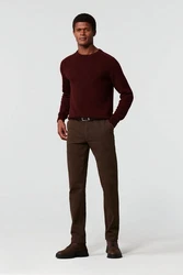 MEYER Chinohose Oslo 5-Pocket Hose Khaki/Dunkelbraun/Dunkelgrün
