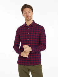 Tommy Hilfiger Langarmhemd BRUSHED GINGHAM SF SHIRT dunkelblau/rot/rouge/carbon navy
