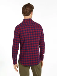 Tommy Hilfiger Langarmhemd BRUSHED GINGHAM SF SHIRT dunkelblau/rot/rouge/carbon navy