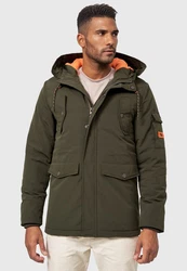 Indicode Winterjacke Ocala Dunkelgrün/Grün/Khaki