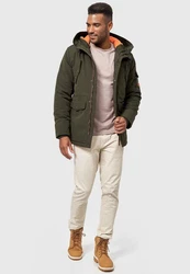 Indicode Winterjacke Ocala Dunkelgrün/Grün/Khaki