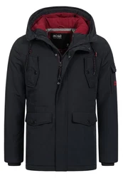Indicode Winterjacke Ocala Schwarz/Rot/Dunkelrot/Dunkelblau