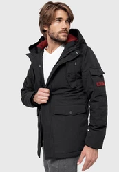 Indicode Winterjacke Ocala Schwarz/Rot/Dunkelrot/Dunkelblau