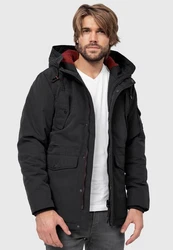 Indicode Winterjacke Ocala Schwarz/Rot/Dunkelrot/Dunkelblau