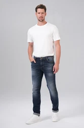 Miracle of Denim 5-Pocket Jeans Cornell Regular (1-tlg) Creme/Weiß/Blau