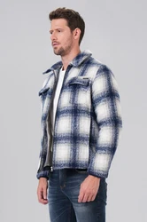 Miracle of Denim Lederjacke WI24-JA654 Blau/Weiß