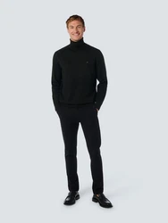 NO EXCESS Rollkragenpullover Strickpullover Schwarz/Beige