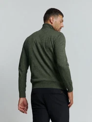 NO EXCESS Rollkragenpullover Strickpullover Dunkelgrün/Grün