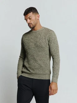 NO EXCESS Strickpullover Grün/Dunkelgrün/Khaki