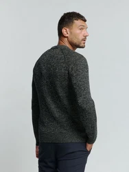 NO EXCESS Strickpullover Grün/Dunkelgrün