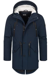 Indicode Winterjacke INBenicio Dunkelblau/Blau