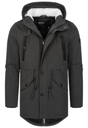 Indicode Winterjacke INBenicio Dunkelgrau/Grau/Dunkelgrün
