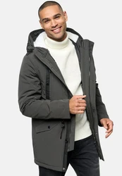 Indicode Winterjacke INBenicio Dunkelgrau/Grau/Dunkelgrün