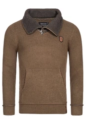 Indicode Pullover Dane Braun/Khaki/Grau/Beige