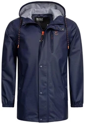 Indicode Winterjacke Malmoe Dunkelblau/Rot