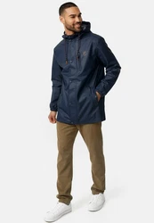 Indicode Winterjacke Malmoe Dunkelblau/Rot