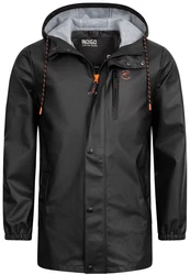 Indicode Winterjacke Malmoe Schwarz/Grau/Dunkelgrau/Orange