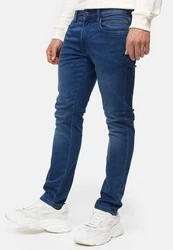 Indicode Herren INCoil Jeanshose aus Super-Stretch Denim Blau/Dunkelblau