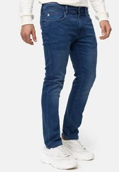 Indicode Herren INCoil Jeanshose aus Super-Stretch Denim Blau/Dunkelblau