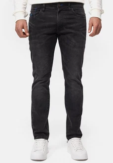 Indicode Herren INCoil Jeanshose aus Super-Stretch Denim Dunkelgrau/Schwarz/Grau Indicode Herren INCoil Jeanshose aus Super-Stretch Denim Dunkelgrau/Schwarz/Grau