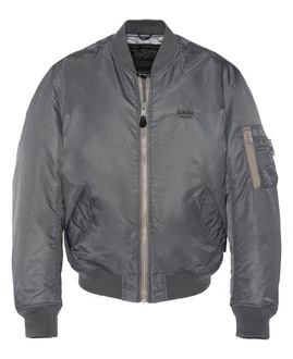 Schott NYC Bomberjacke Macampsrs Blau/Grau/Dunkelgrau/Dunkelblau