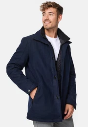 Wollmantel Brittany mit wattierter Innenjacke und Zippertaschen