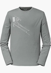 Schöffel Langarmshirt Hasliberg Grau/Hellgrau/Dunkelgrau/Beige