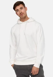 Indicode Hoodie Kapuzenpullover Simpson Weiß/Creme/Grau