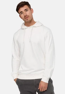Indicode Hoodie Kapuzenpullover Simpson Weiß/Creme/Grau