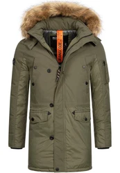 Indicode Winterjacke Jarl Dunkelgrün/Khaki
