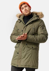 Indicode Winterjacke Jarl Dunkelgrün/Khaki