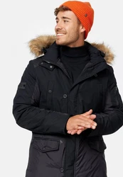 Indicode Winterjacke Jarl Schwarz/Orange