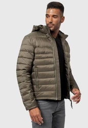 Indicode Herren Hampshire Steppjacke Dunkelgrün/Grün