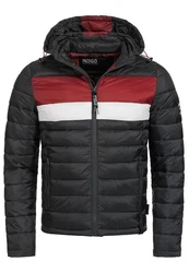 Indicode Herren Hampshire Steppjacke Rot/Schwarz