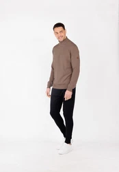 Key Largo Stehkragenpullover MST KLAWARD Braun/Grau/Beige/Khaki
