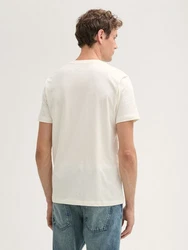 TOM TAILOR Denim T-Shirt Beige/Khaki/Creme/Weiß/Braun