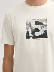 TOM TAILOR Denim T-Shirt Beige/Khaki/Creme/Weiß/Braun