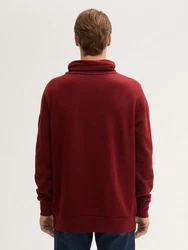 TOM TAILOR Sweatshirt mit Logo-Details Regular Fit Dunkelrot/Bordeaux/Rot
