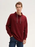 TOM TAILOR Sweatshirt mit Logo-Details Regular Fit Dunkelrot/Bordeaux/Rot