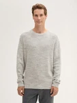 TOM TAILOR Strickpullover Grau/Silber/Hellgrau/Braun/Khaki
