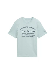 TOM TAILOR T-Shirt Logo Print Melange