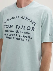 TOM TAILOR T-Shirt Logo Print Melange