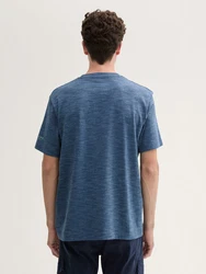 TOM TAILOR T-Shirt Logo Print Hellblau/Dunkelblau/Blau/Beige/Grau