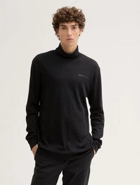 T-Shirt Langarmshirt mit Rollkragen