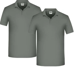 Poloshirt Doppelpack Herren Poloshirt BIO Workwear Polo JN874 (Doppelpack, 2er-Pack) Pflegeleichtes und strapazierfhiges Polo