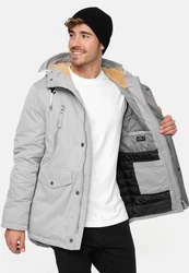 Indicode Winterjacke Loaf Grau/Khaki/Hellgrau