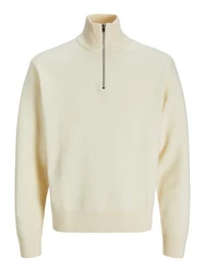 JACK & JONES Pullover JORVESTERBRO Gelb/Beige/Creme/Khaki/Orange/Weiß