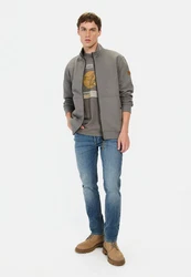 camel active Sweatjacke Grau/Hellgrau/Dunkelgrau
