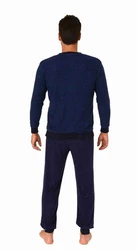 RELAX by Normann Pyjama Herren langarm Dunkelblau/Blau